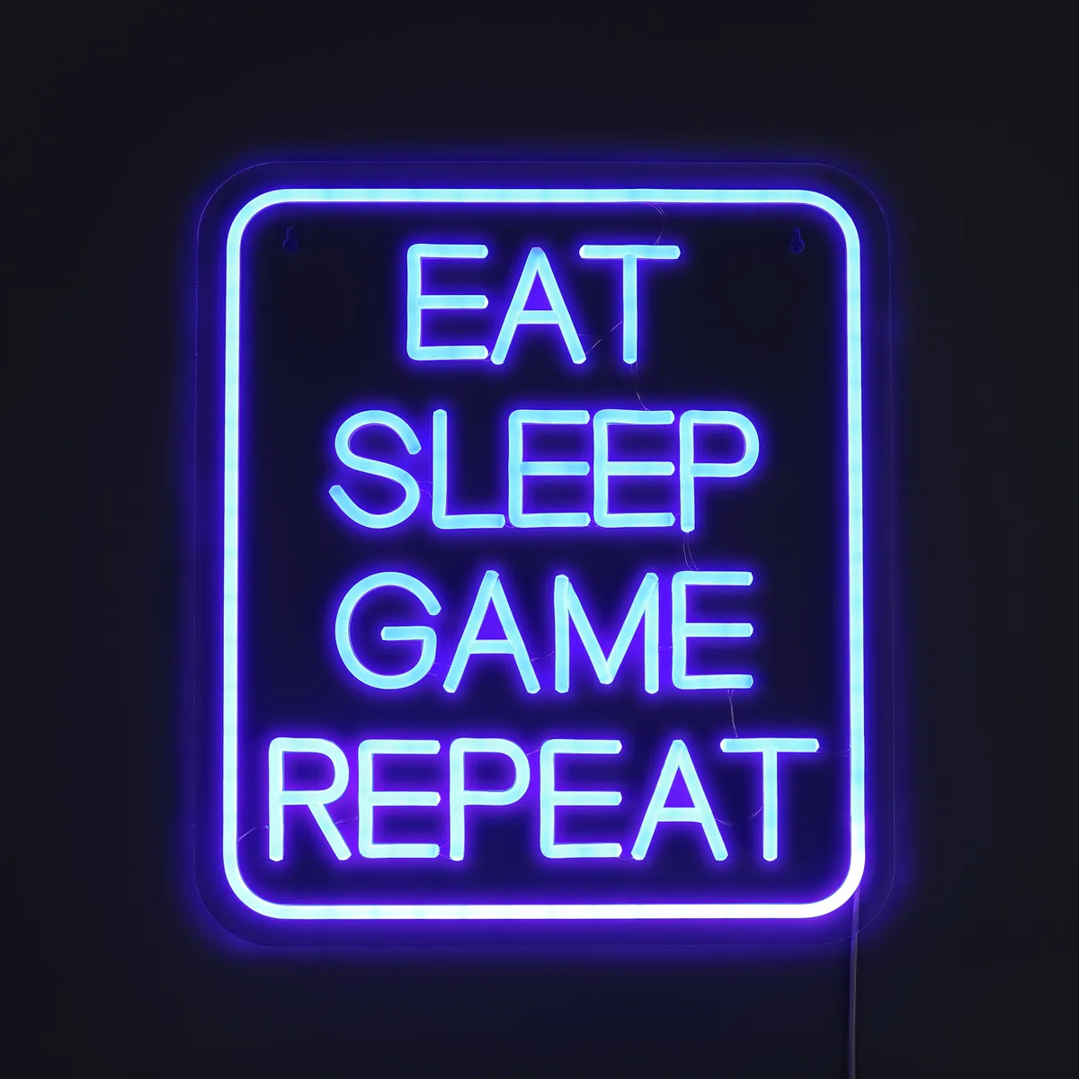 Lightish Eat Sleep Game Repeat Neon Væglampe