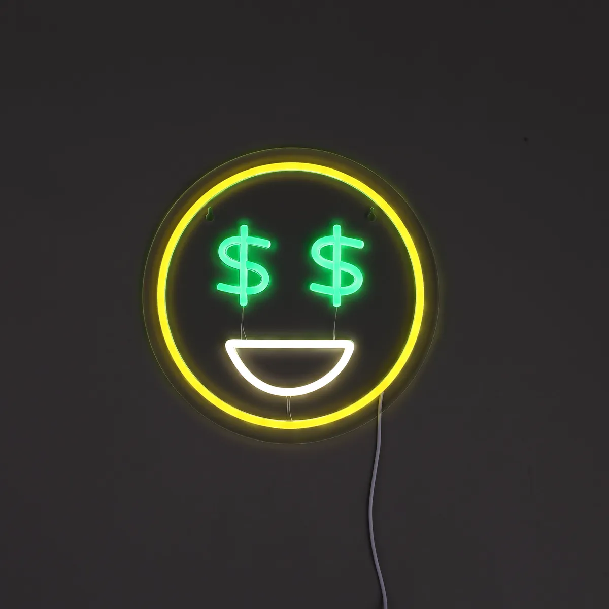 Lightish Emoji Dollar Neon Væglampe