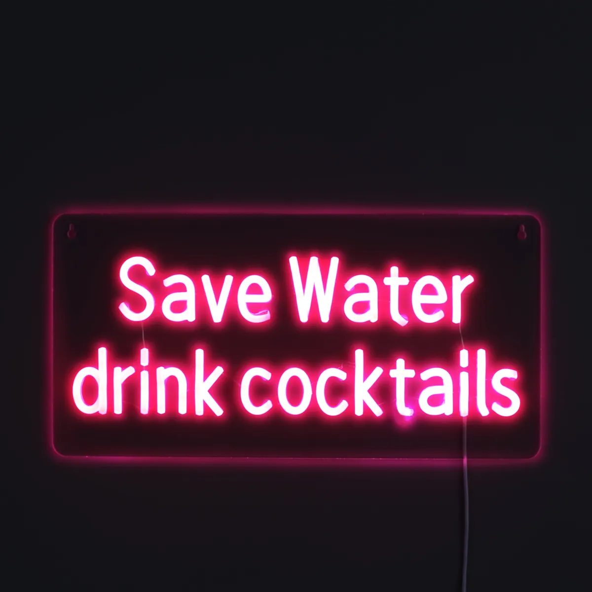 Lightish Save Water Drink Cocktails Neon Væglampe