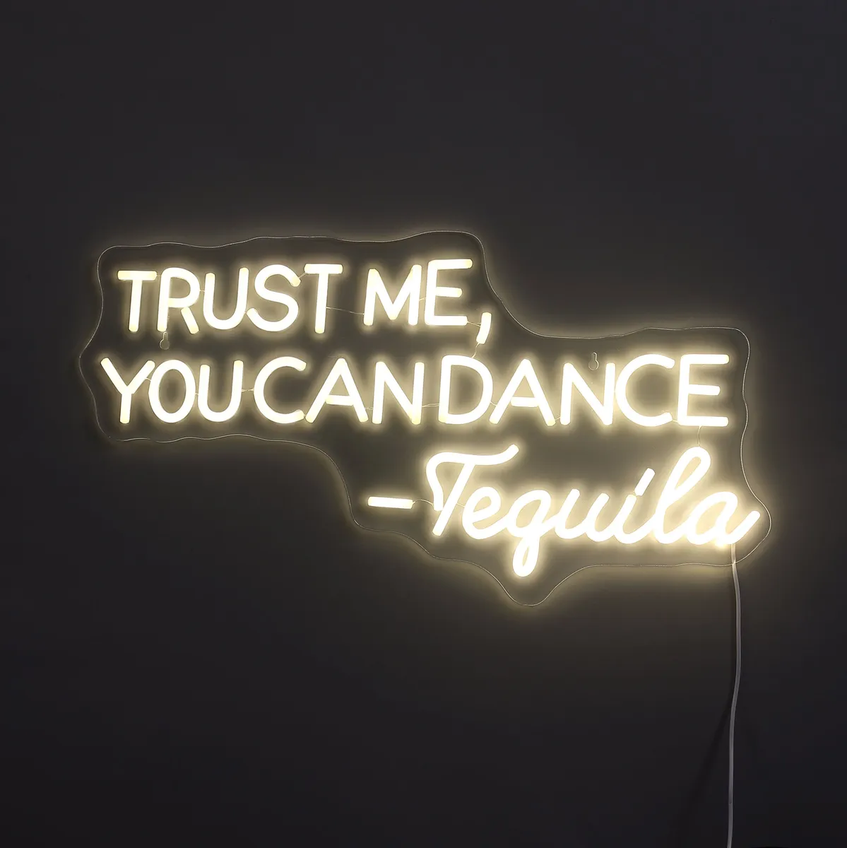 Lightish Trust Me You Can Dance Neon Væglampe Hvid