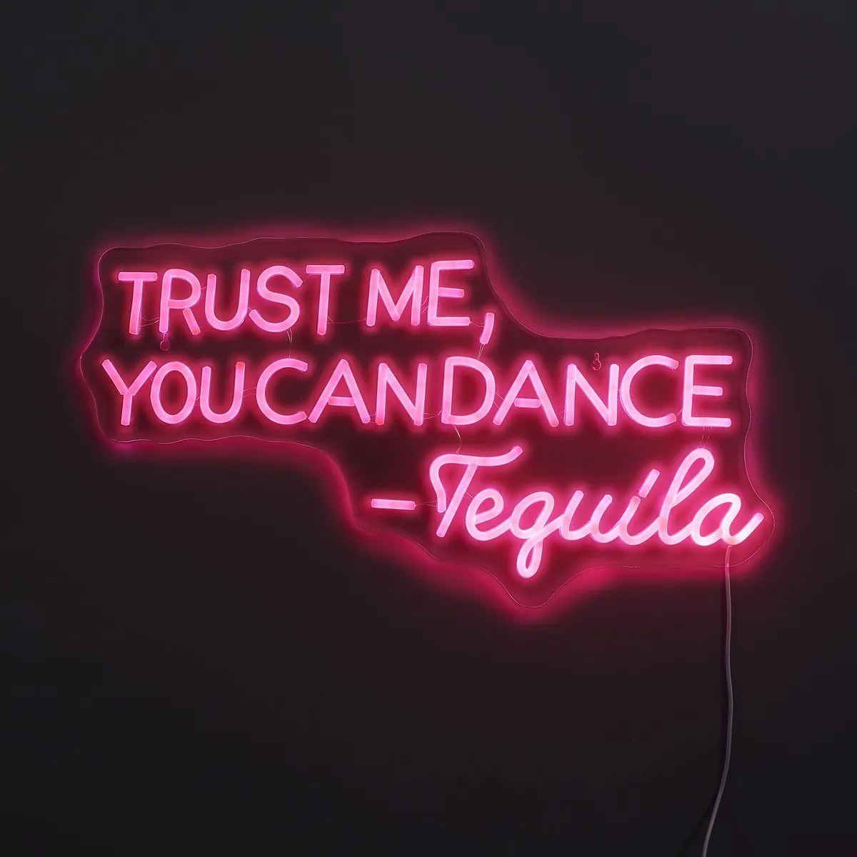 Lightish Trust Me You Can Dance Neon Væglampe Lyserød