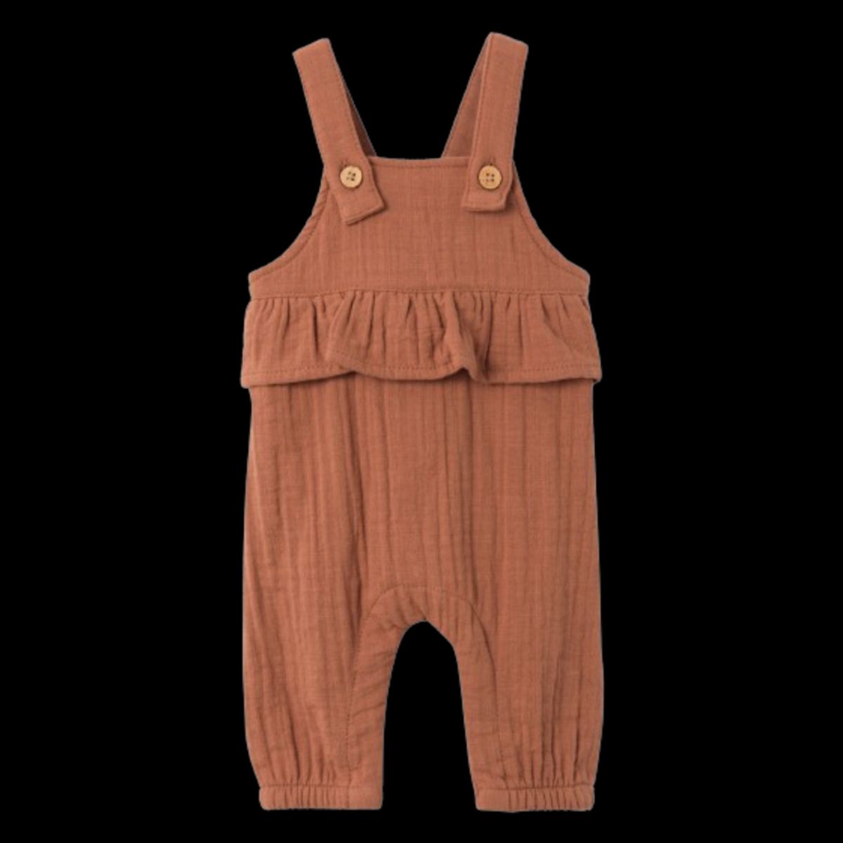 Lil' Atelier Overalls i Muslin -Tuda - Carob Brown - 56