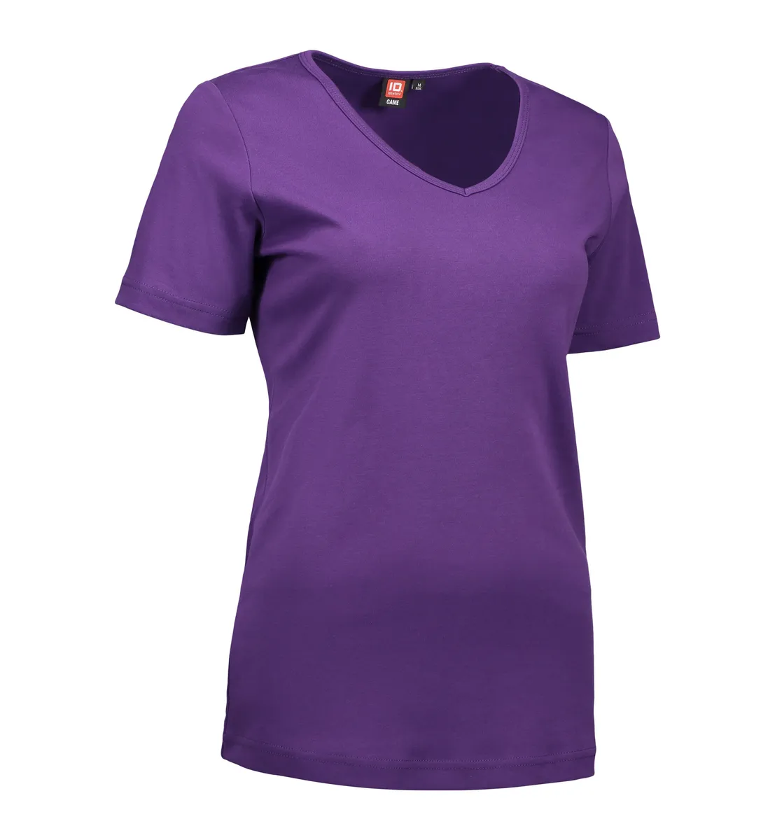 Lilla dame t-shirt med v-hals - 2XL