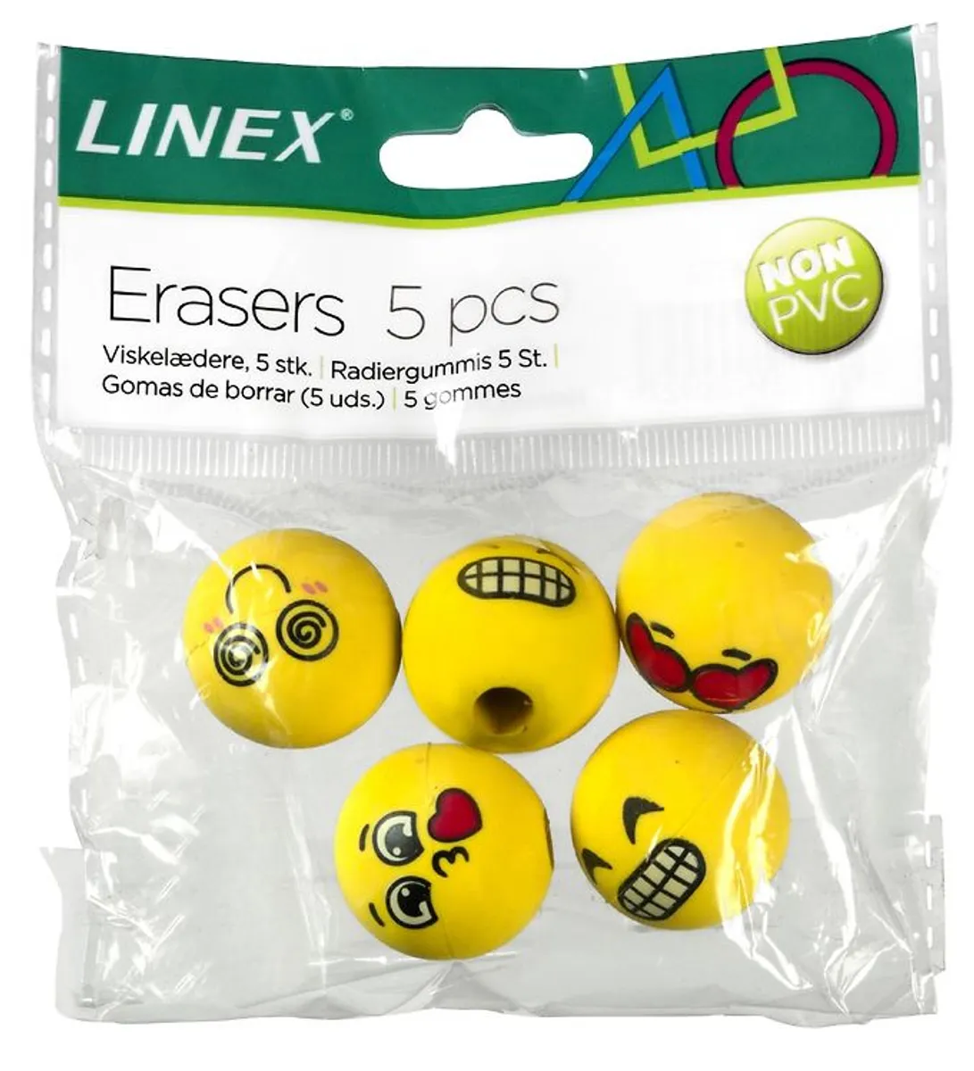 Linex Viskelæder - 5 stk. - Emojis