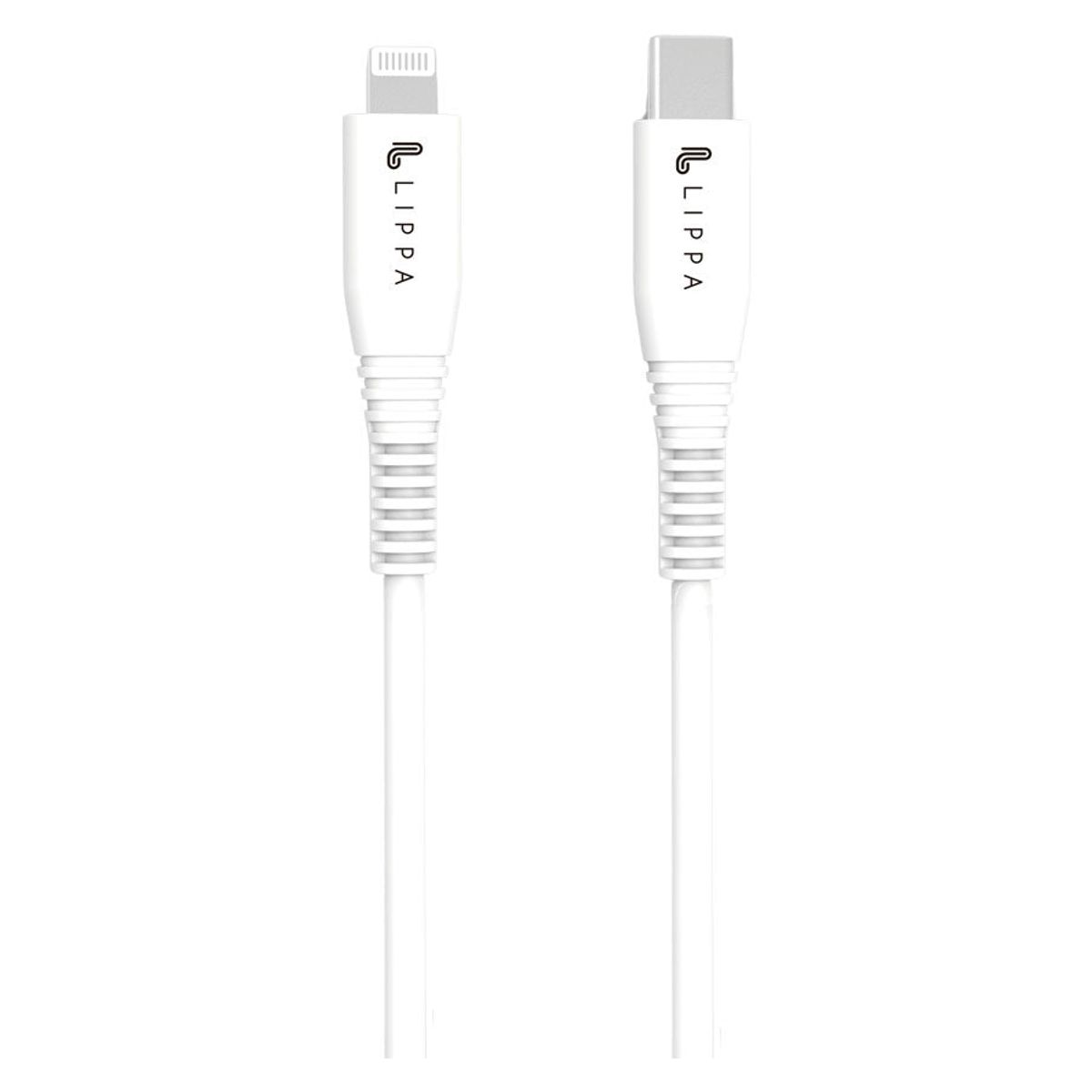 Lippa 1 stk USB-C til MFi Lightning kabel 2 m, Hvid