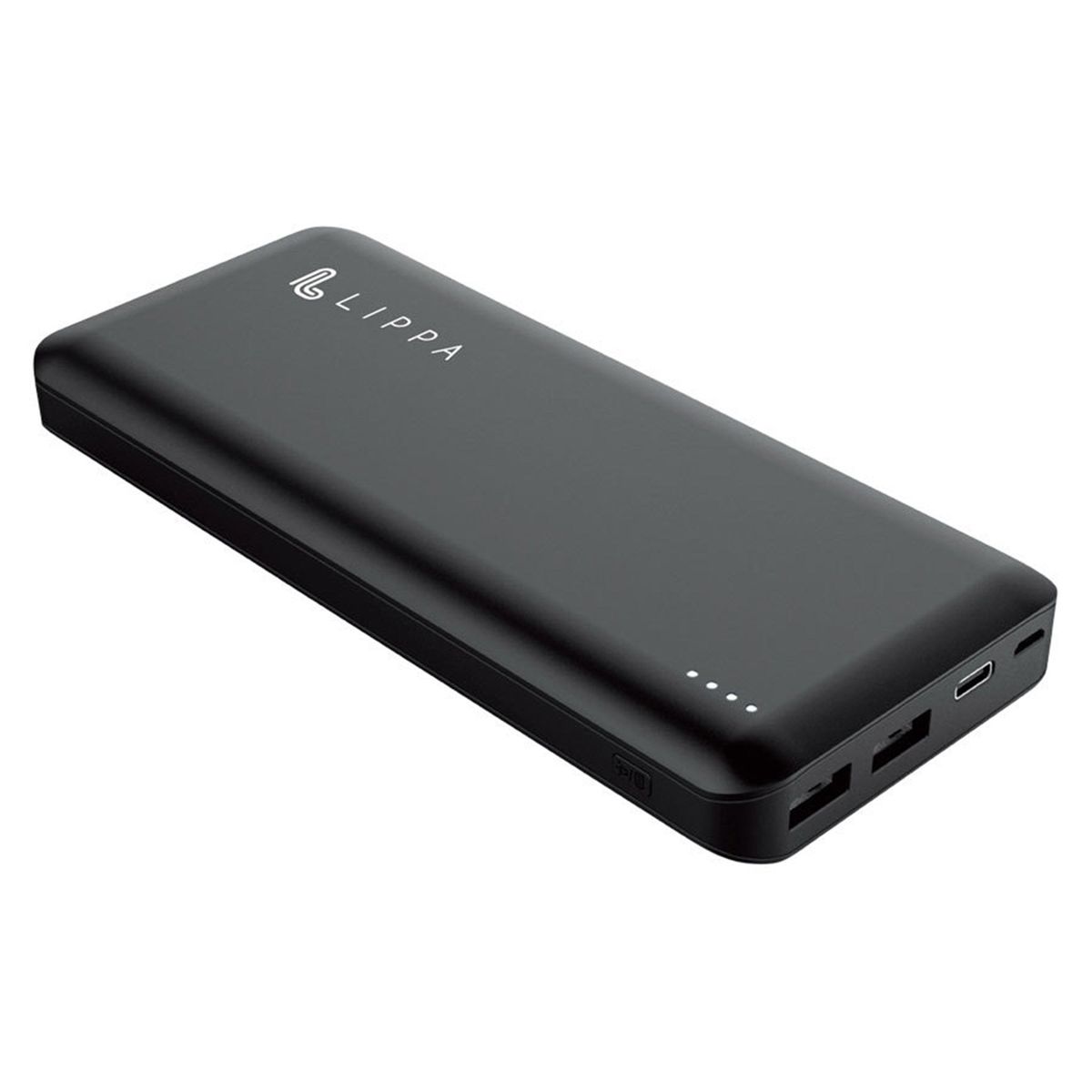 Lippa 26.800 mAh powerbank 65W USB-C PD og QC output, Sort