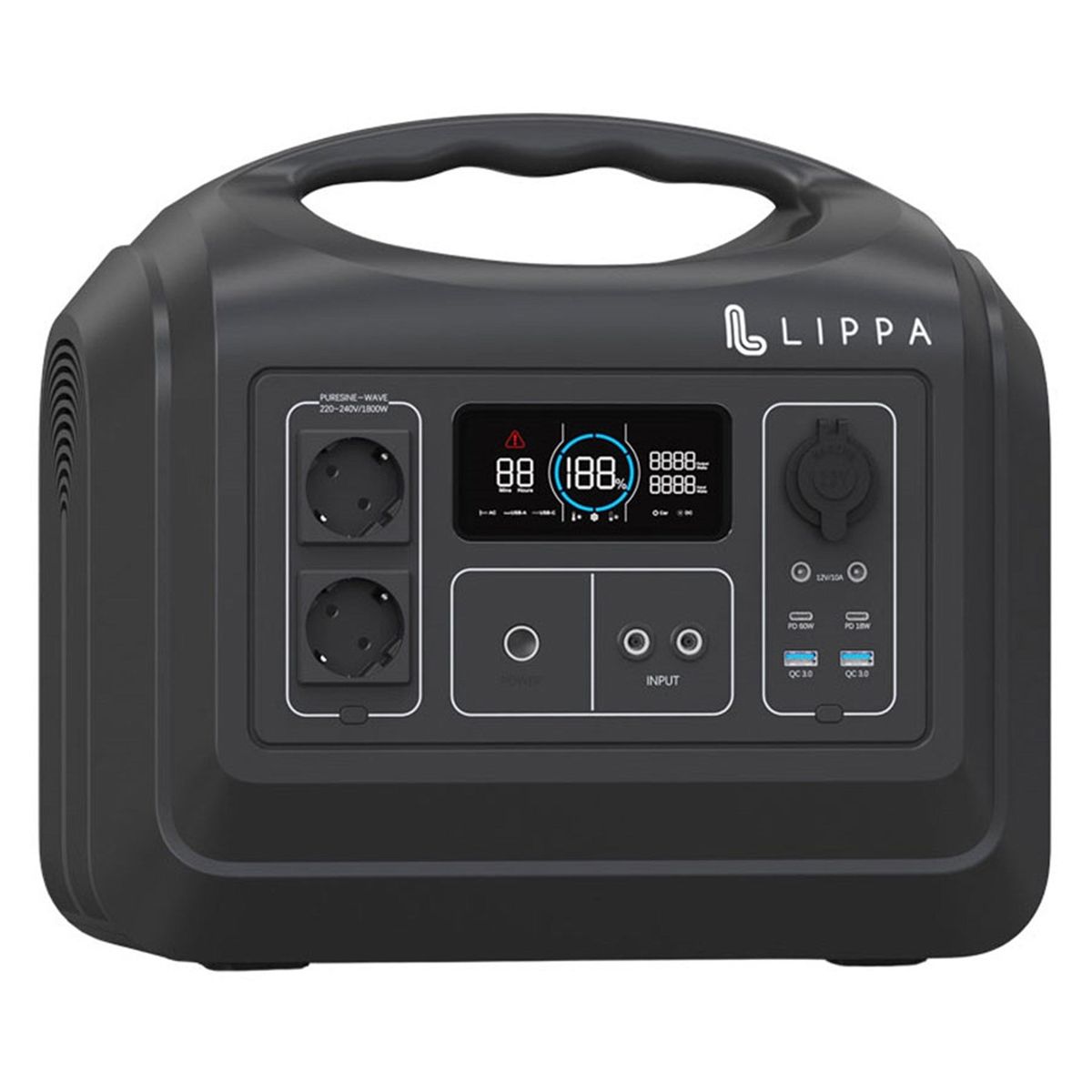 Lippa Power station 1.488 Wh, Sort