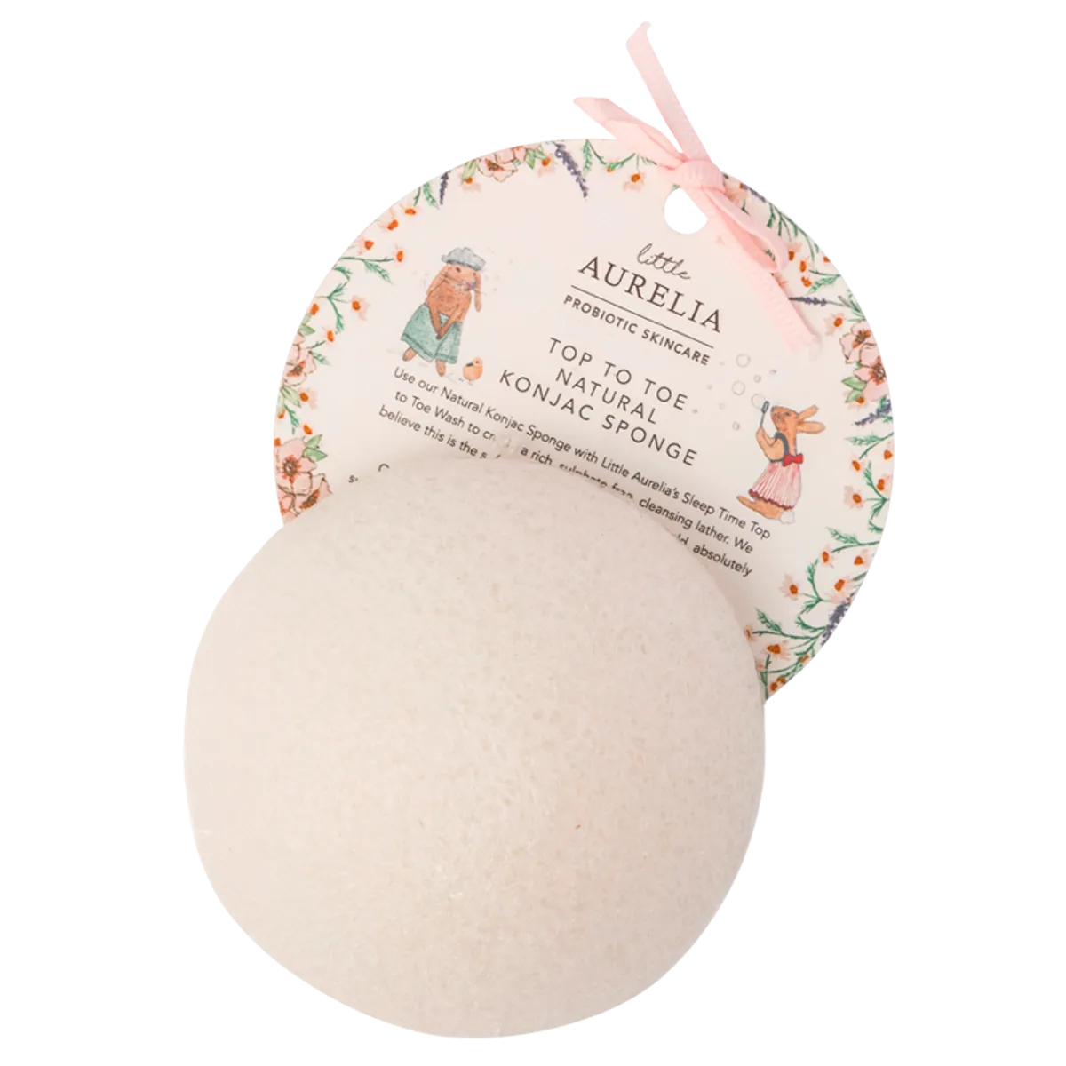 Little Aurelia Top to Toe Natural Konjac Sponge (1 stk)