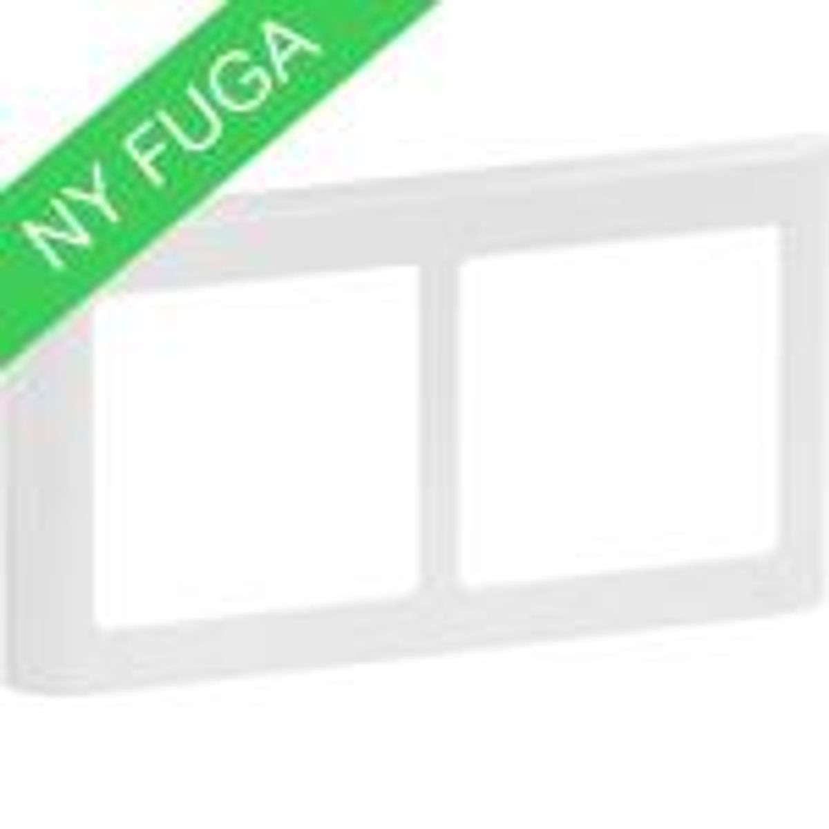 LK FUGA ® Design Ramme 63 Soft, 2x1 modul vandret, hvid