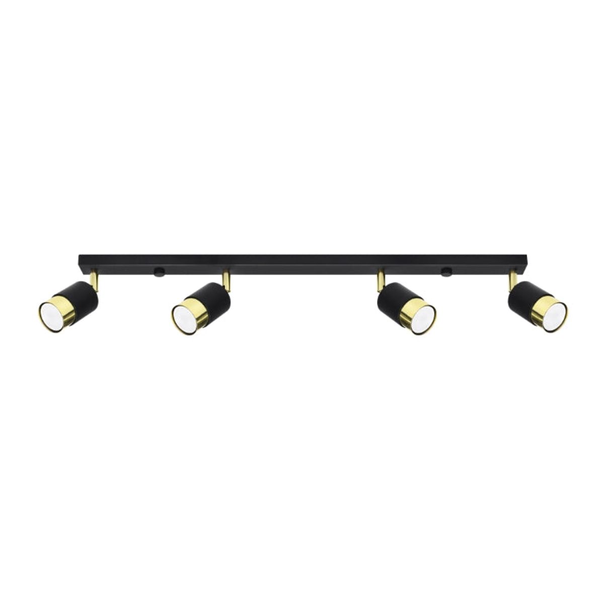 Loftslampe NERO 4 sort/guld