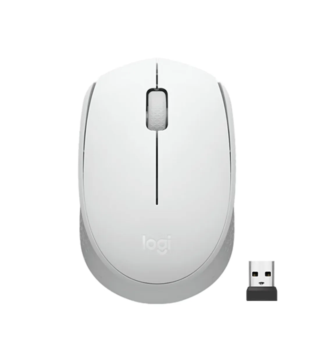 Logitech M172 - Trådløs Mus til Mac/Windows - 2.4GHz - Hvid