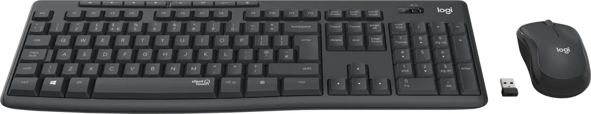 Logitech - Mk295 Silent - Trådløs Mus Og Tastatur - Sort