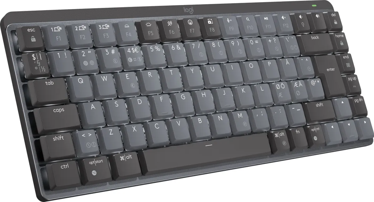 Logitech - Mx Mechanical Mini Trådløs Tastatur - Nordisk - Sort