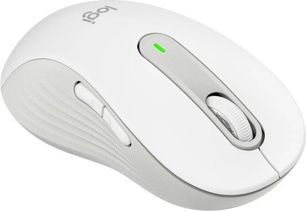 Logitech Signature M650 - Trådløs Mus - Venstrehåndet - Hvid