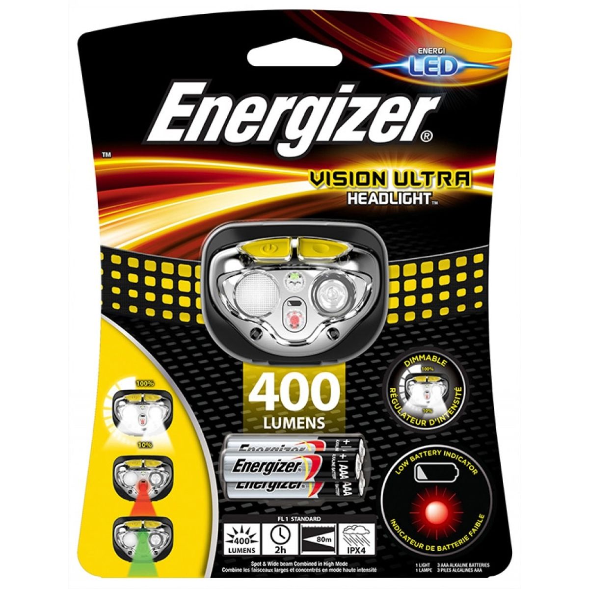 Lommelygte Energizer Vision Ultra 400 Lumens.