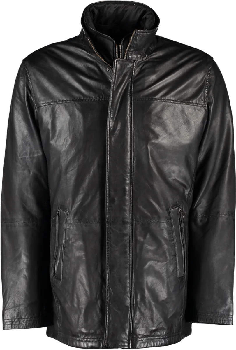 Long leather jacket