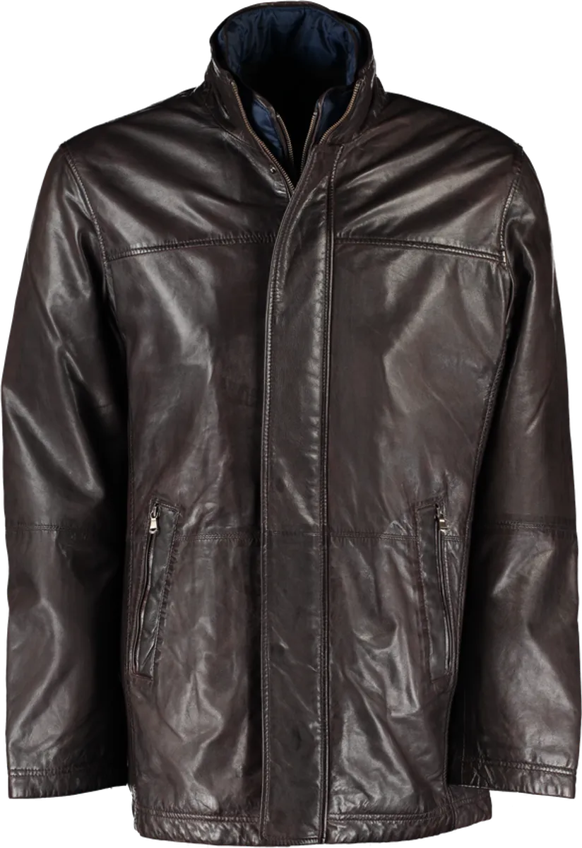 Long leather jacket