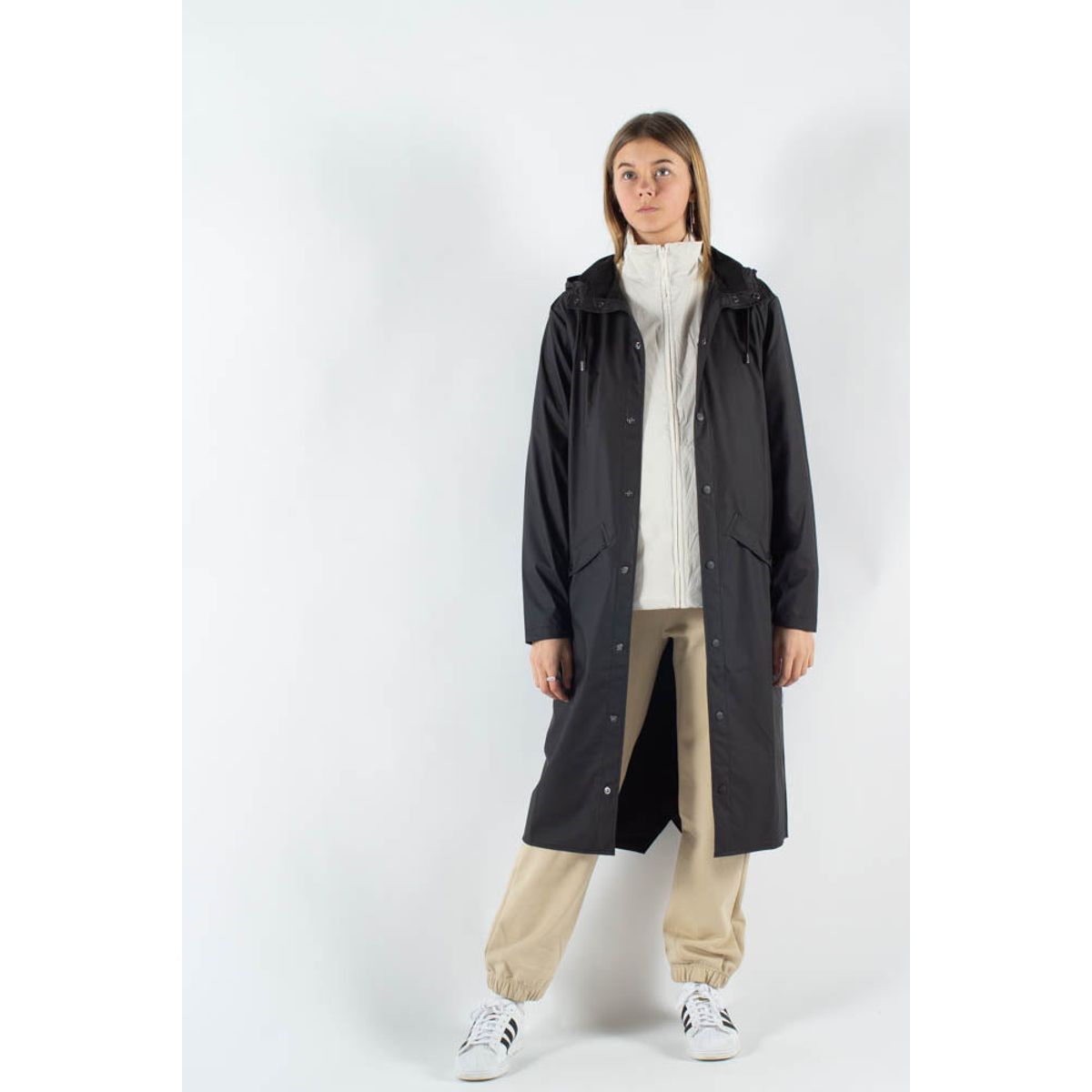 Longer Jacket - Black - Rains - Sort M