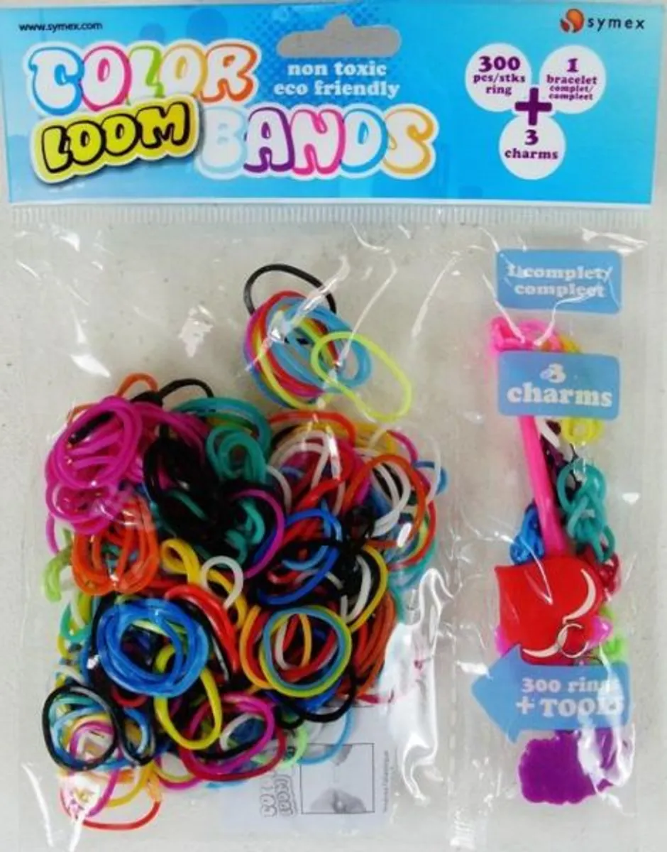 Loom Bands (Bandz) - 300 Colour Loom Bands Kit With 1 Complete Bracelets and 3 Charms - Fun Party Rubber *Crazy tilbud*