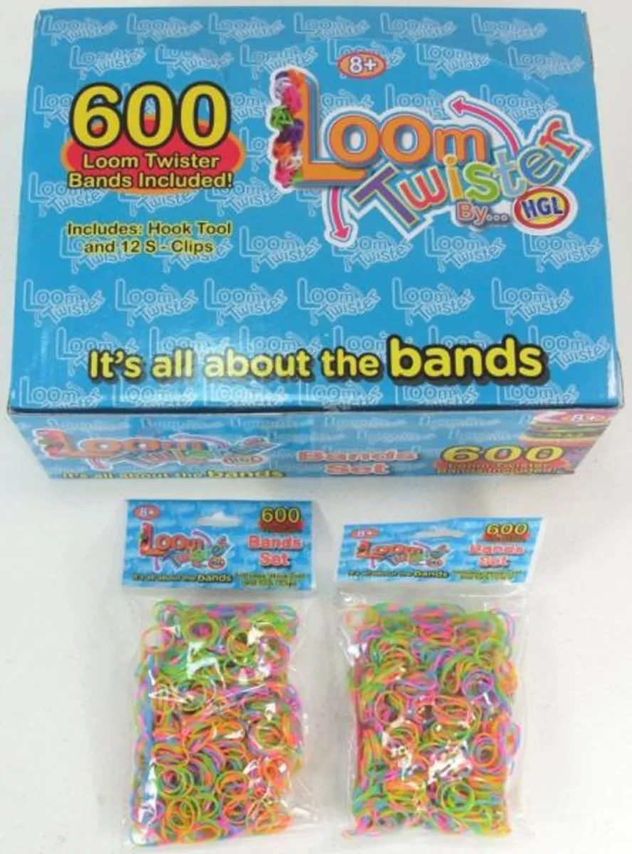 Loom Bands (Bandz) - 600 Loom Twister Bands Elastik - Fun Party Rubber *Crazy tilbud*