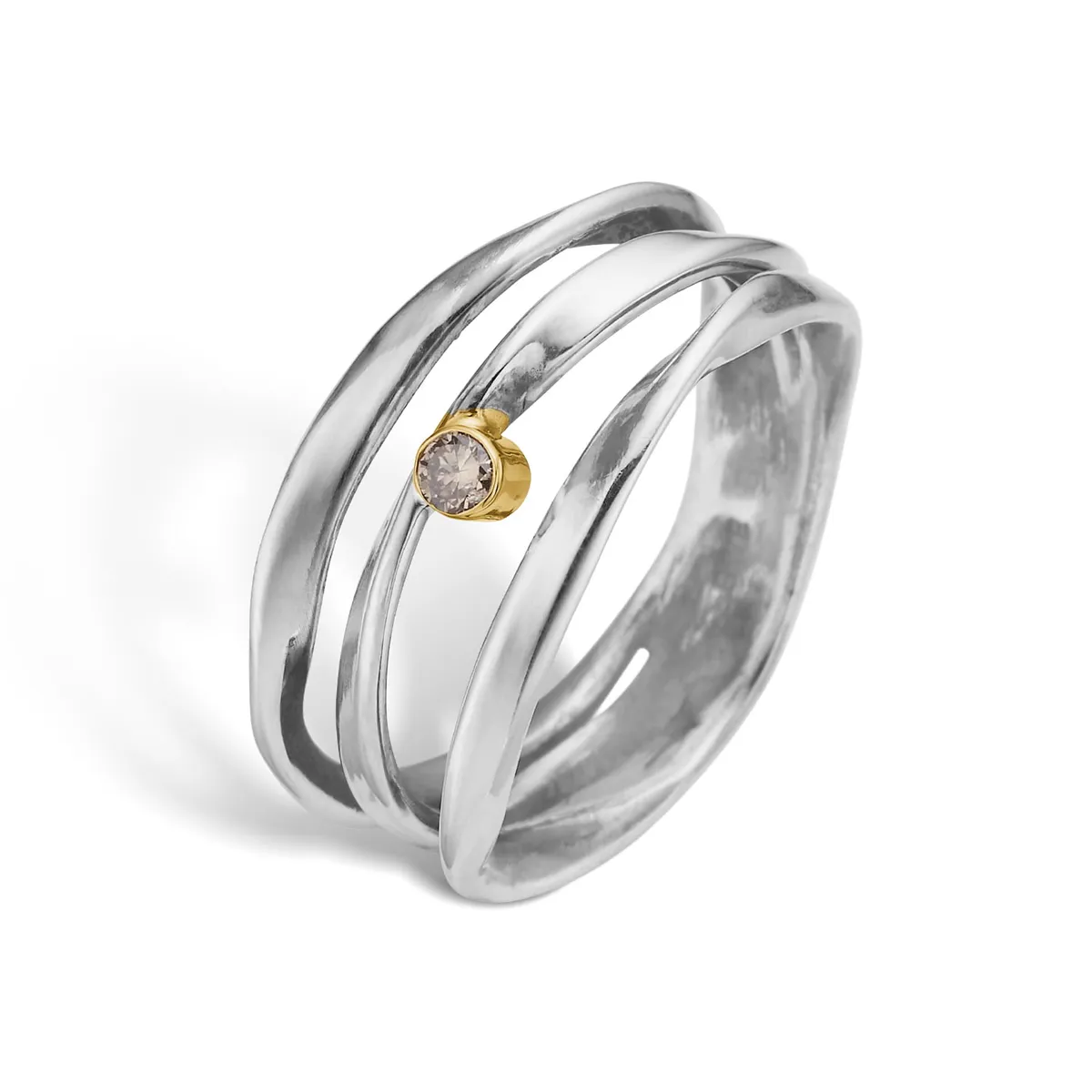 Lotus Trio Plain Ring - 53