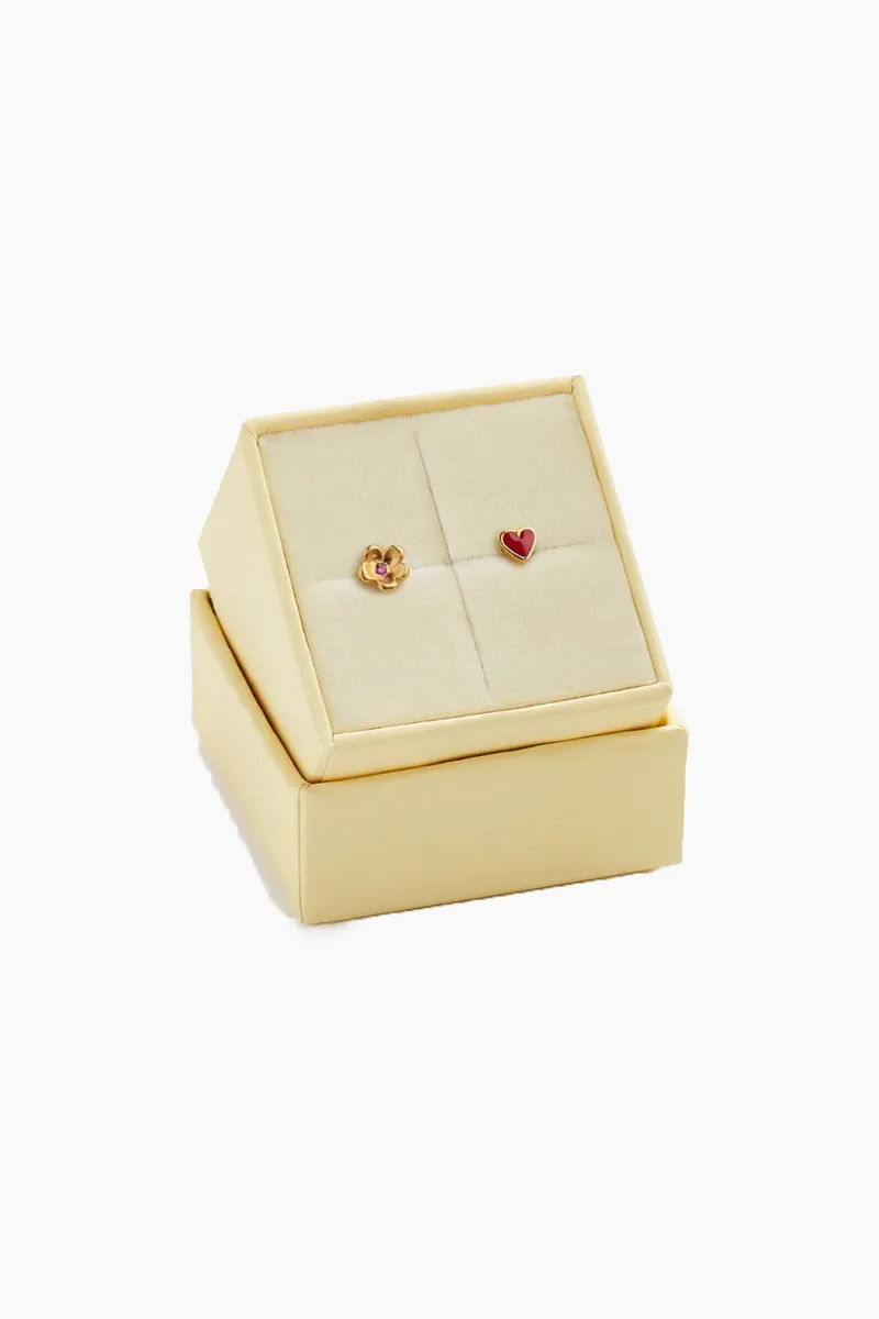 Love Box - Hot Garden Love Petit Love Heart Burgundy - Gold - Stine A - Guld One Size