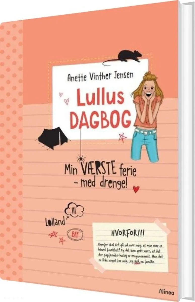 Lullus Dagbog 1 - Min Værste Ferie - Med Drenge - Anette Vinther Jensen - Bog