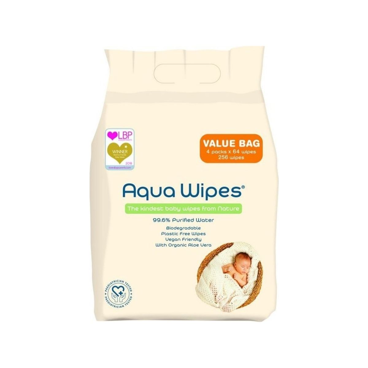 Luna Aqua Wipes Baby Wipes 4X64 Pcs. Aqw64f4b