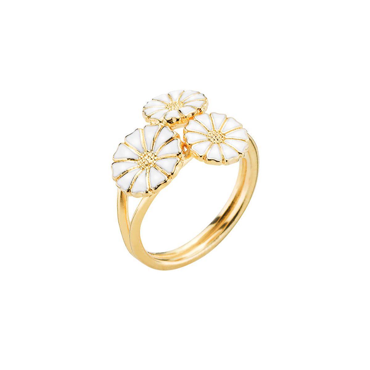 Lund Copenhagen - Marguerit ring med 3 blomster - 907007-m