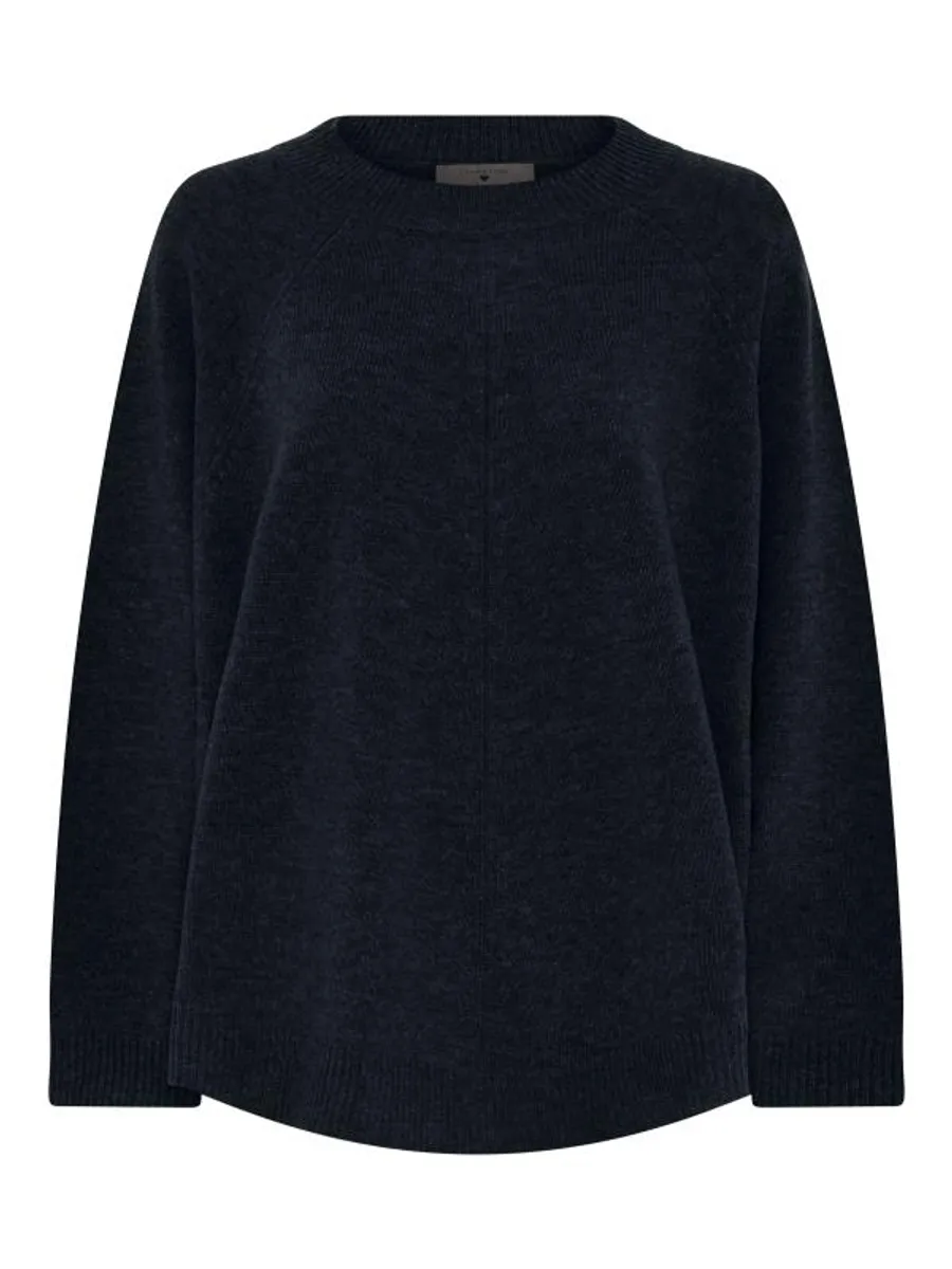 Lundgaard oversize strik - Navy Melange