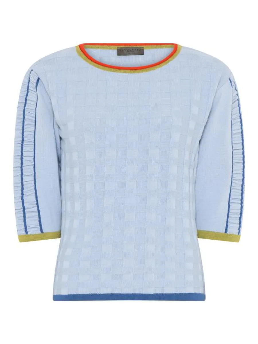 Lundgaard Strik - Jacquard Blouse - Light Blue