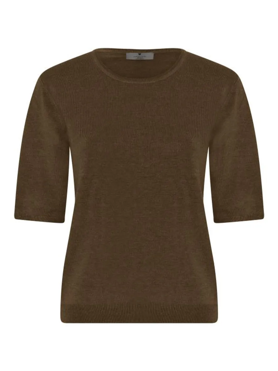 Lundgaard strik t-shirt - Bronze Melange