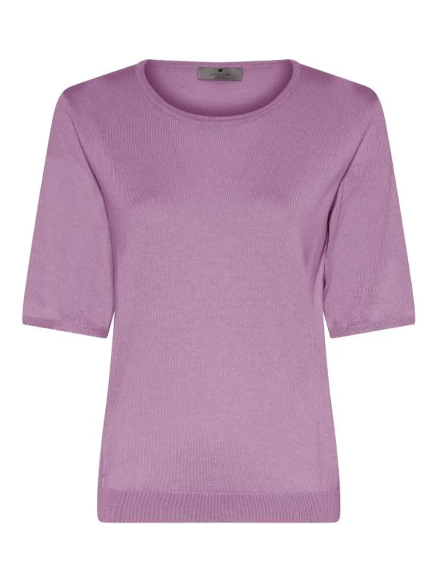 Lundgaard strik t-shirt - Lavendel