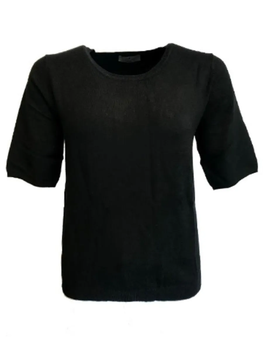 Lundgaard strik t-shirt - Sort