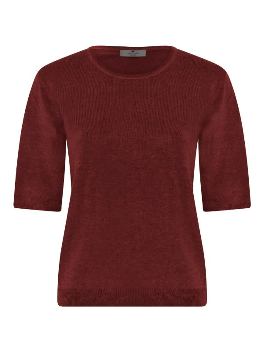 Lundgaard strik t-shirt - Winter Red