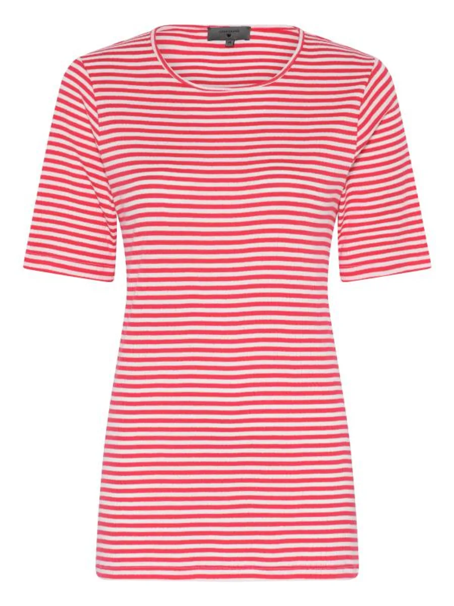 Lundgaard T-shirt - Stribet Berry/Off White