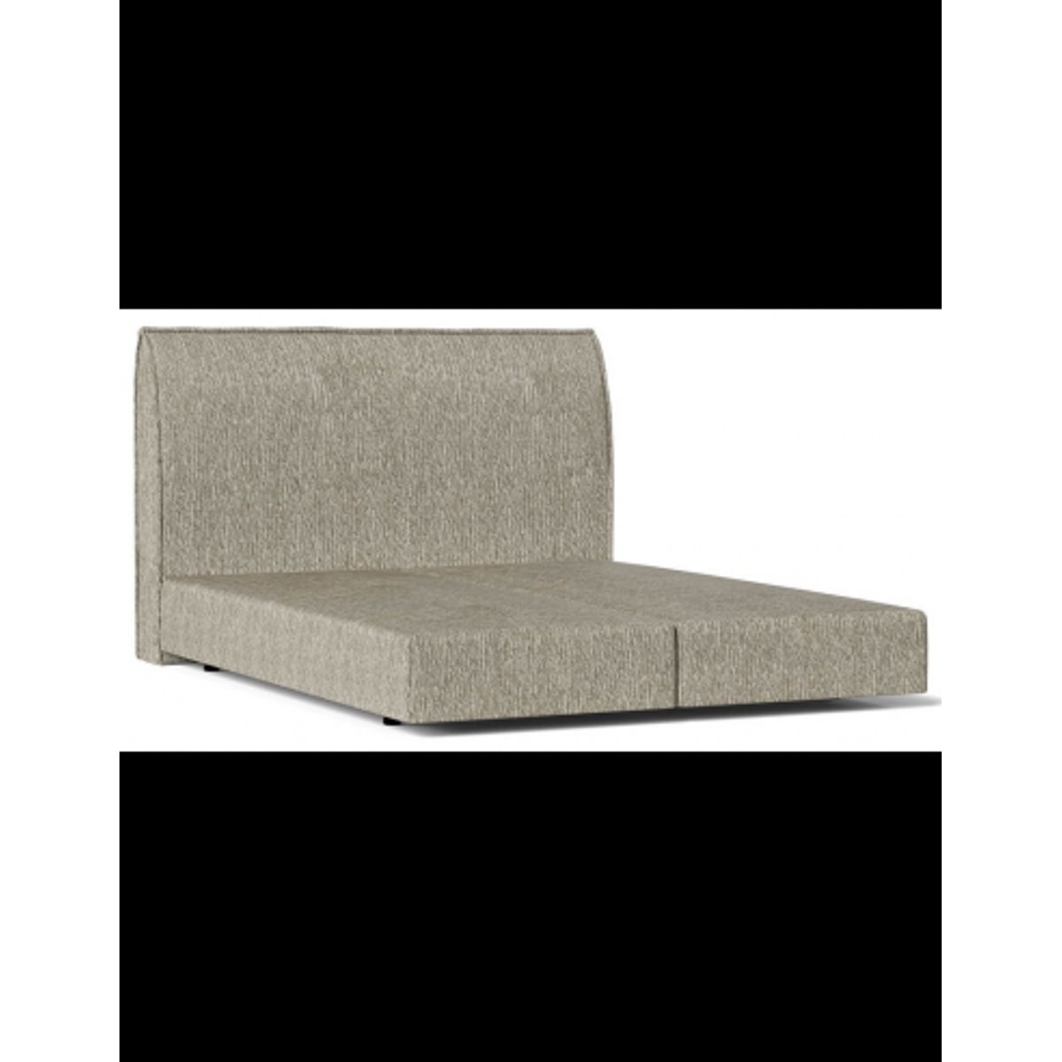 Luppe sengeramme i chenille med sengegavl 180 x 200 cm - Beige