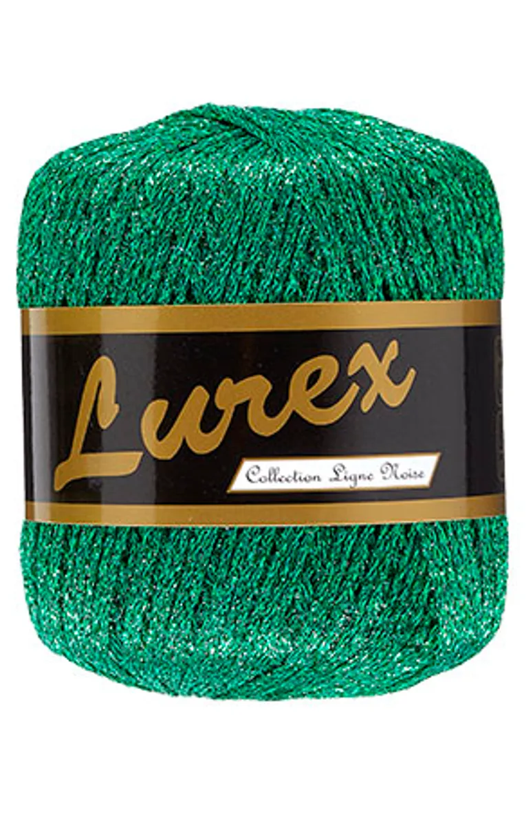 Lurex glimmergarn, grøn, 25 g, nr. 8