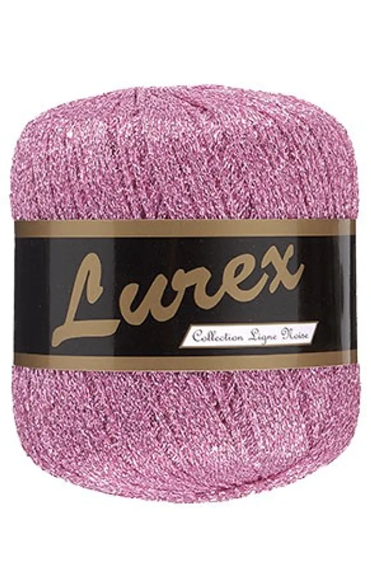 Lurex glimmergarn, lilla, 25 g, nr. 12