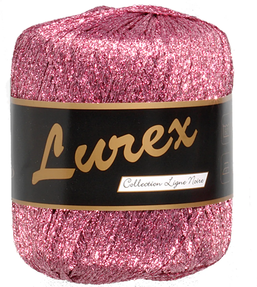 Lurex glimmergarn, rosa, 25 g, nr. 9