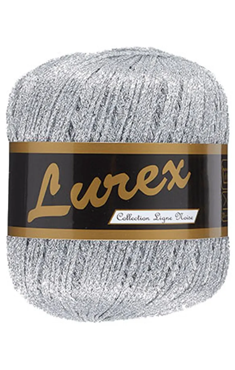 Lurex glimmergarn, sølv, 25 g, nr. 1