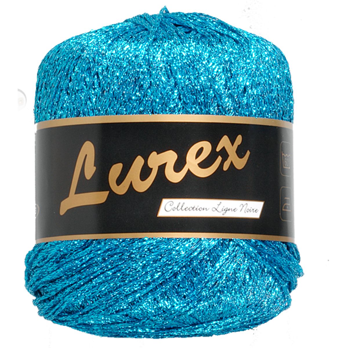 Lurex glimmergarn, turkis, 25 g, nr. 5