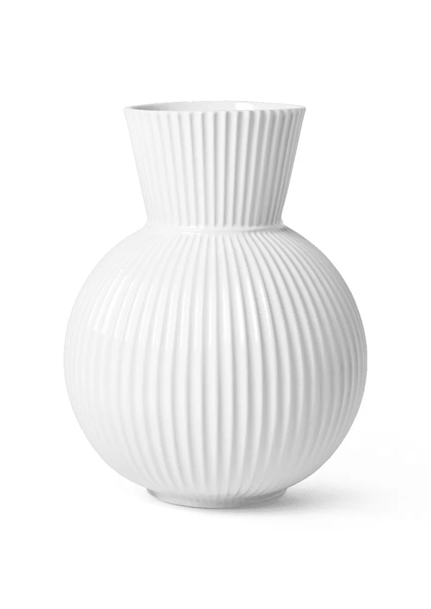 Lyngby Porcelæn - Lyngby Tura Vase H34 hvid porcelæn