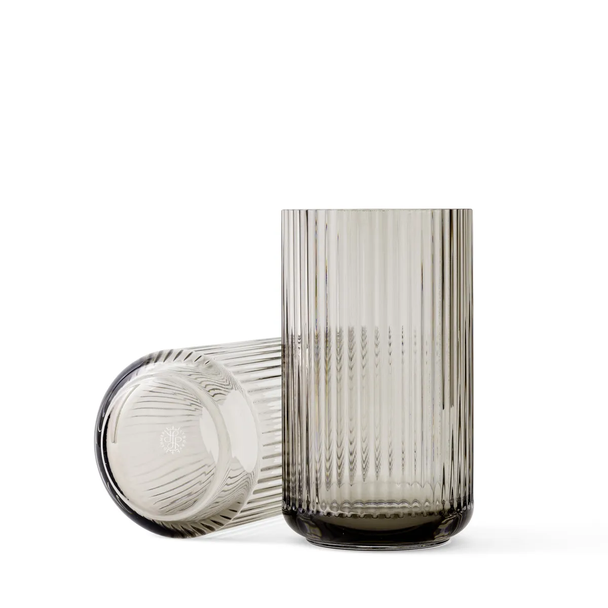 Lyngby Porcelæn - Lyngbyvase H20,5 smoke mundblæst glas