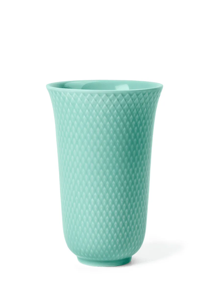 Lyngby Porcelæn - Rhombe Color Vase H15 cm aqua porcelæn