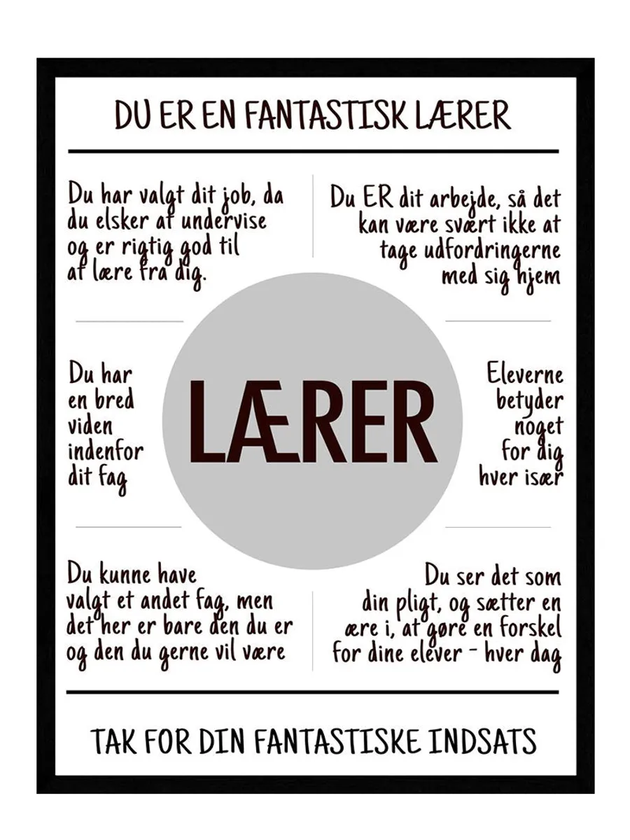 Lærer plakat