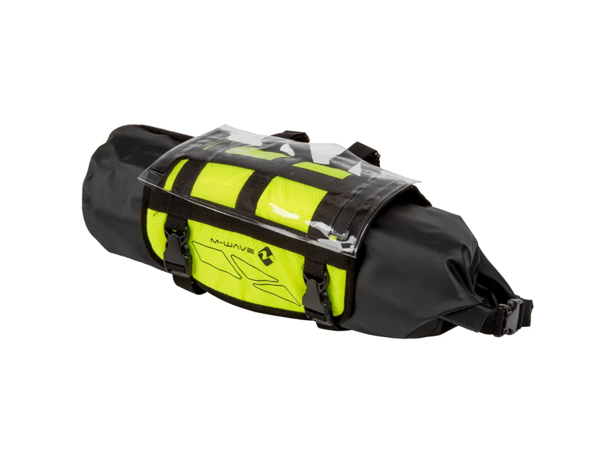 M-Wave Rough Ride - Cykeltaske til styr - 100% vandtæt - Neongul - Str. 10 liter