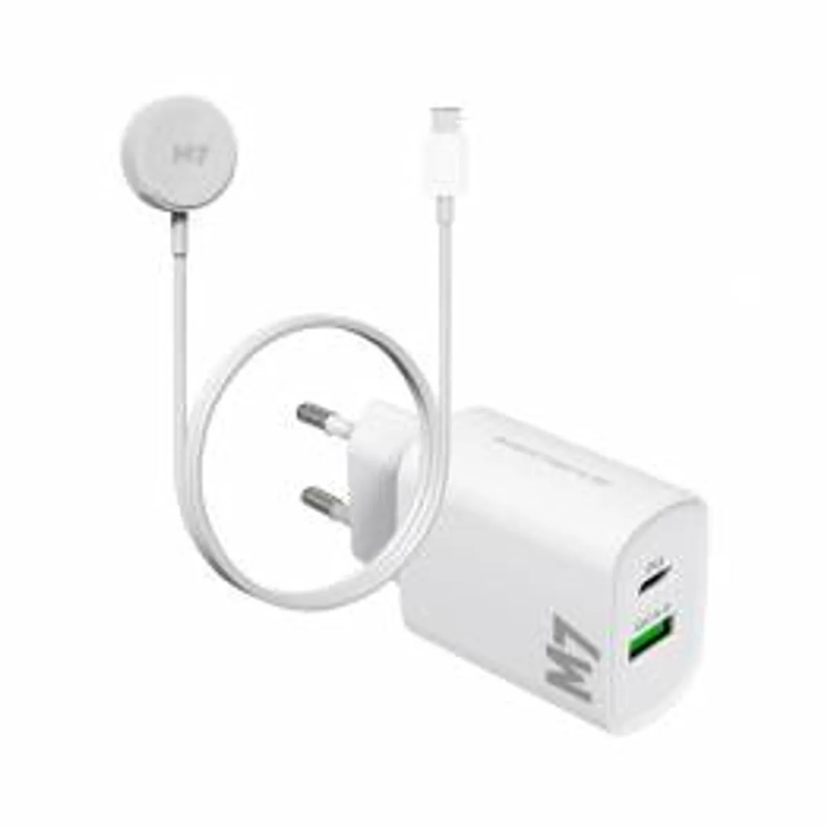 M7 Apple Watch opladerpakke - 1 meter USB-C kabel + 20W dobbelt oplader