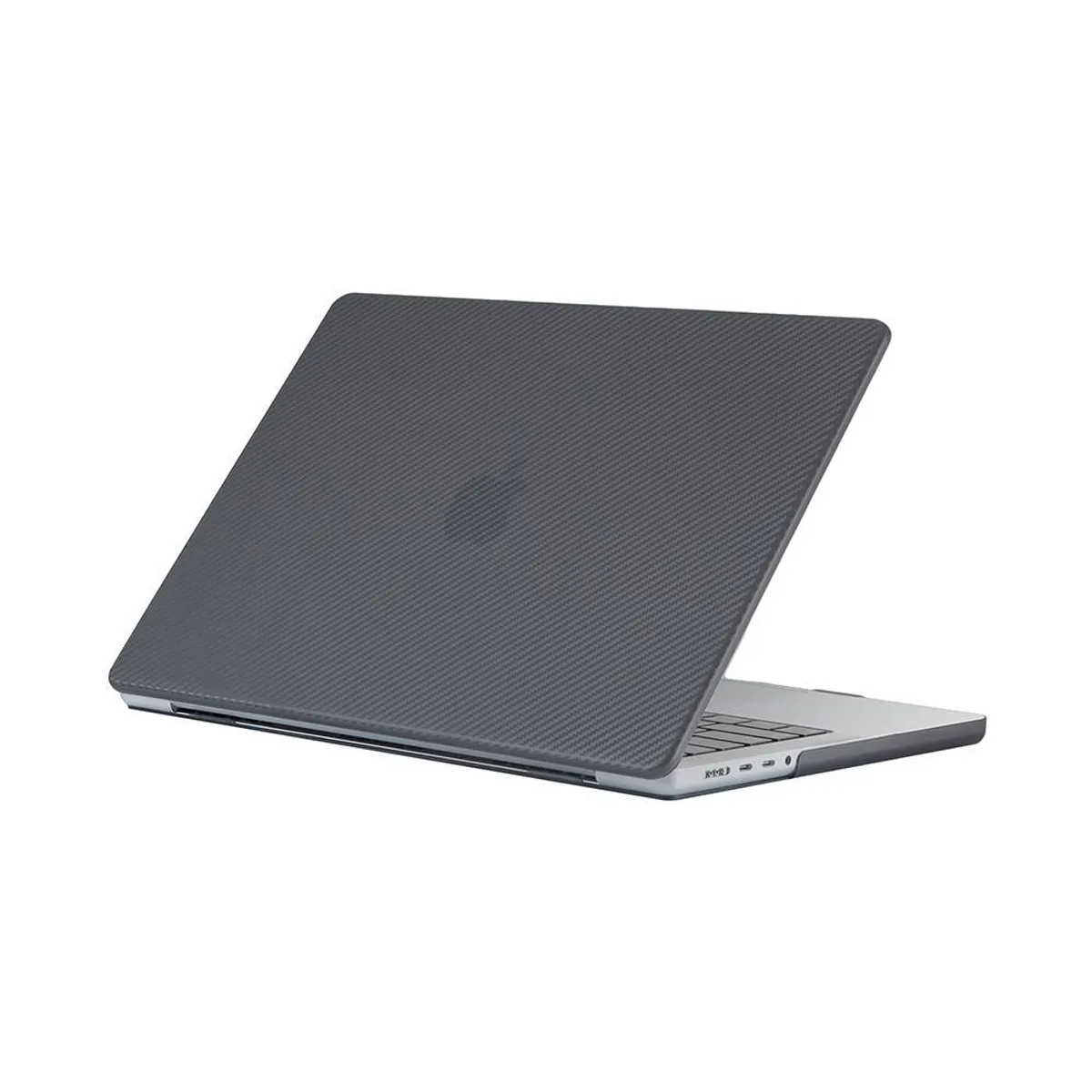 MacBook Pro 16 (2023 / 2021) - Hard cover front + Bagcover - Carbon design - Sort