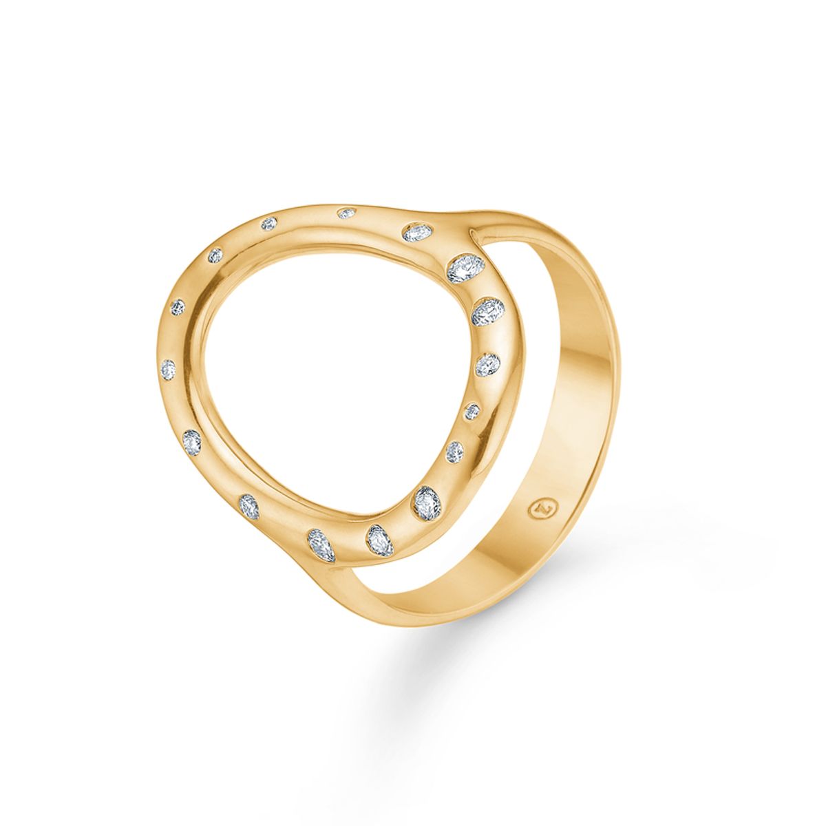 Mads Z Athena ring i 14 kt. guld med brillant